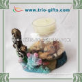 Resin europe snow globe, decorative resin candle holder